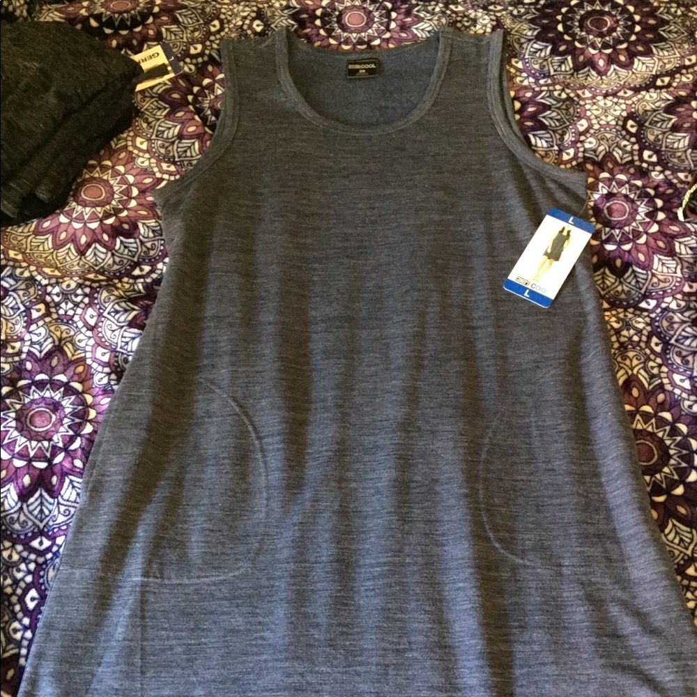 NWT Heathered blue dress with pockets